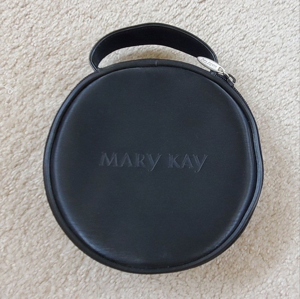 Mary Kay Circular Travel Makeup Bag with Folding Standup Mirror